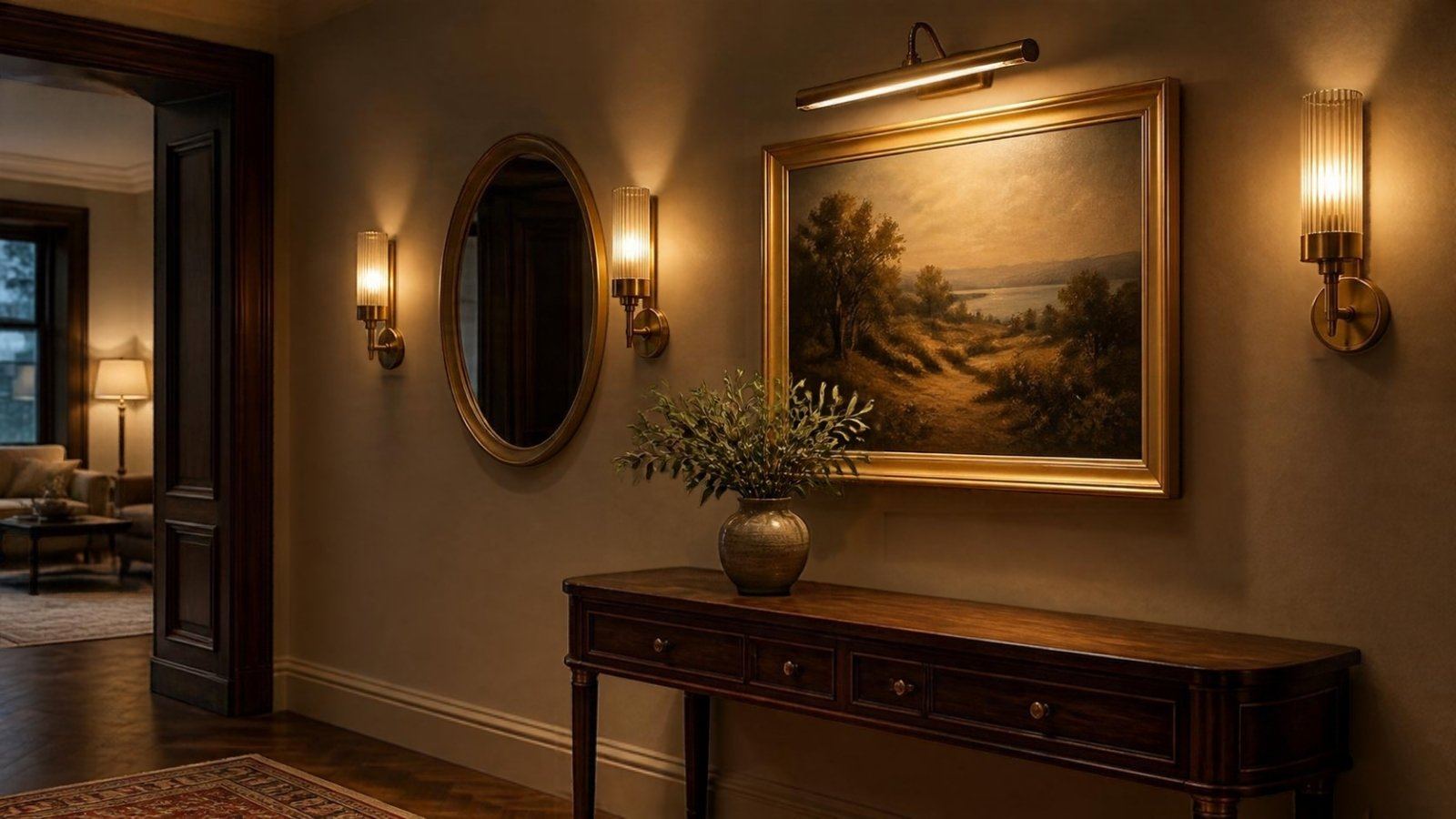 Accent Lighting styled in a warm, lived-in room